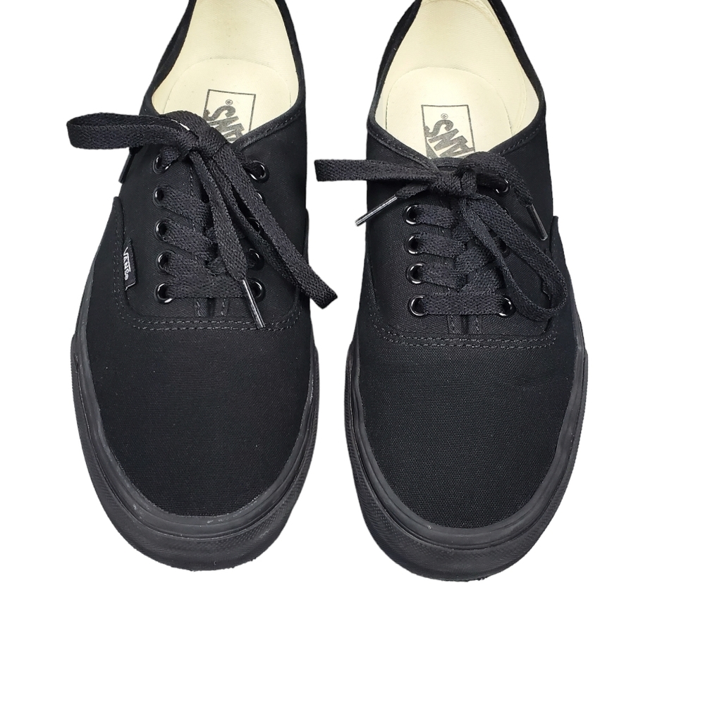 Vans Womens Black Lace Up Sneakers Size 10.5 - Picture 3 of 10